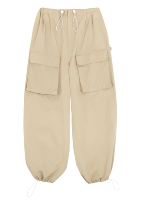 MM6 Maison Margiela wide-leg cargo cotton trousers - Neutrals