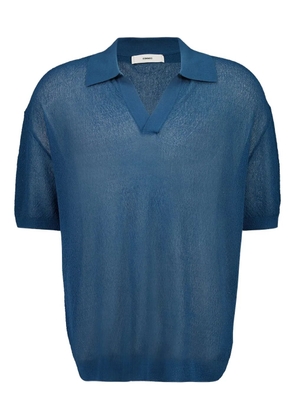 COMMAS fine-knit polo shirt - Blue
