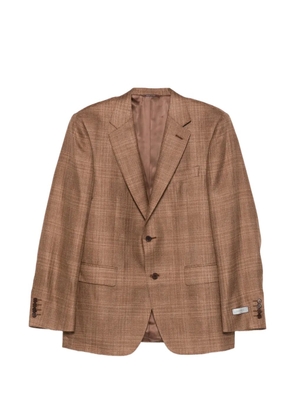 Canali checked single-breasted jacket - Brown