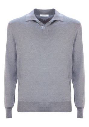 Cruciani long-sleeve polo sweater - Grey