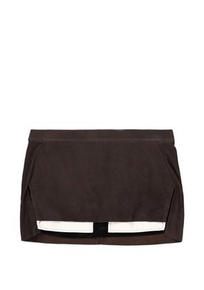 Rick Owens Fog Cutoff mini skirt - Brown