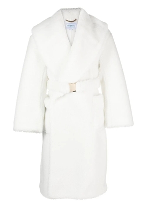 Casablanca faux-shearling robe - White
