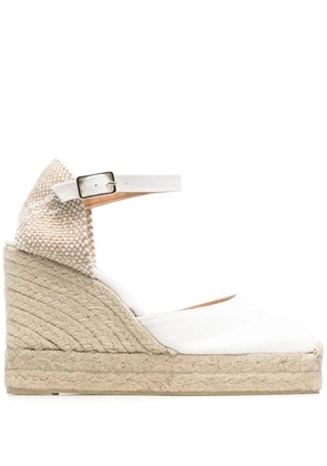 Castañer woven wedge-heel espadrilles - White