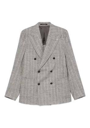 Tagliatore striped double-breasted blazer - Grey