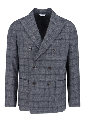 Boglioli double-breasted checked blazer - Grey