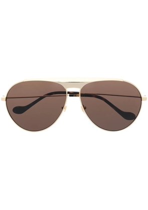 Gucci Eyewear GG0908 logo-bridge sunglasses - Gold