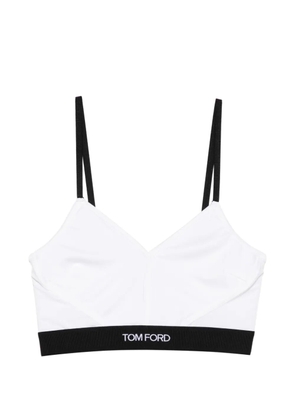 TOM FORD logo-band bra - White