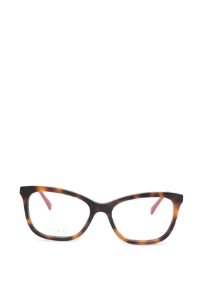 Gucci Eyewear square logo glasses - Brown