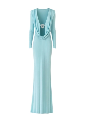 The New Arrivals Ilkyaz Ozel Camillea crystal-embellishment maxi dress - Blue