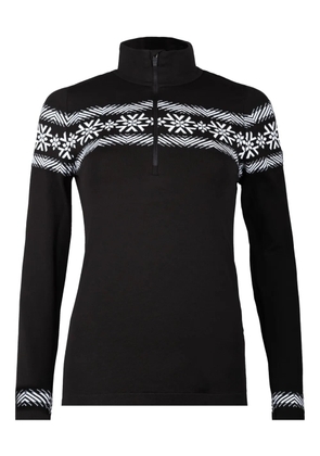 NEWLAND zip pattern sweater - Black