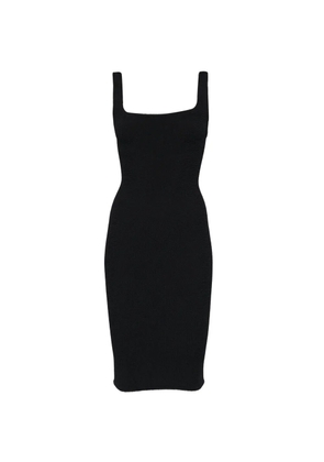 Hunza G square-neck midi dress - Black