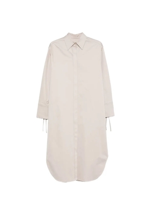 Agnona cuff-tie midi dress - Neutrals