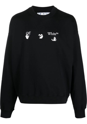 Off-White Swimming Man-logo cotton sweatshirt - Black