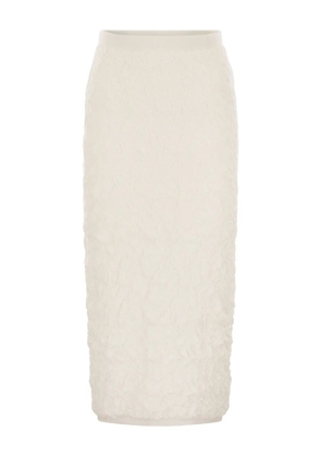 Fabiana Filippi embossed skirt - Neutrals