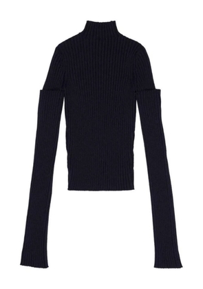 Balenciaga ribbed long-sleeve sweater - Blue