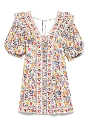 FARM Rio floral-print mini dress - Neutrals