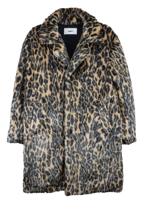 SAINT MXXXXXX leopard-print faux-fur coat - Neutrals