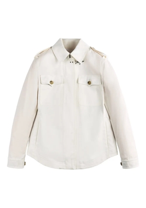 Fay buttoned shirt jacket - White