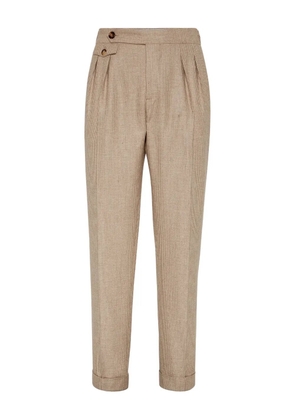 Brunello Cucinelli houndstooth trousers - Neutrals