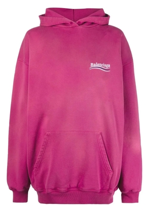Balenciaga embroidered logo hoodie - Pink