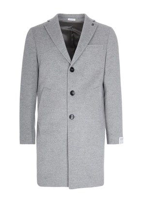 BRERAS MILANO single-breasted wool coat - Grey