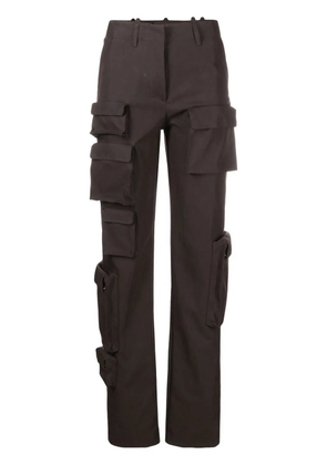 Off-White high-waisted cargo trousers - DARK GREY NO COLOR