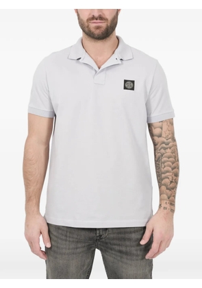 Stone Island logo-patch polo shirt - Purple