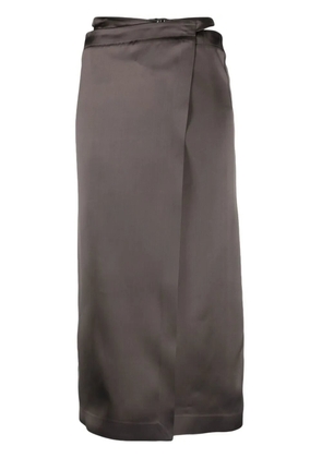 Off-White high-waisted wrap midi skirt - Black