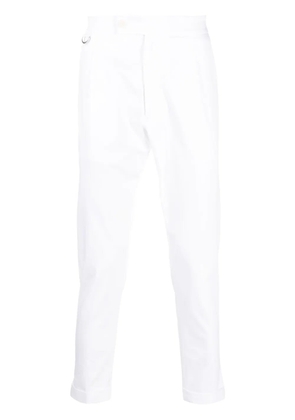 Low Brand pleat-detail cotton chinos - White