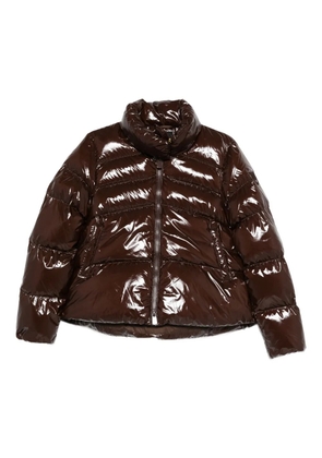 PINKO glossy-finish quilted jacket - Brown