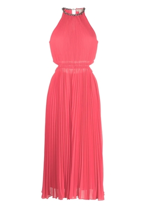 Michael Michael Kors pleated halterneck midi dress - Pink