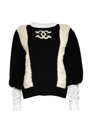 CHANEL Pre-Owned 2021 crew-neck sweater - Black