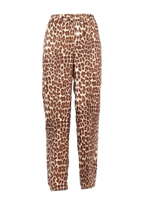 P.A.R.O.S.H. leopard-print silk trousers - Brown