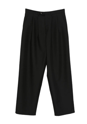 LC23 pleated wool trousers - Black