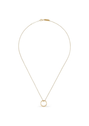MM6 Maison Margiela Numeric Minimal signature ring-pendant necklace - Gold