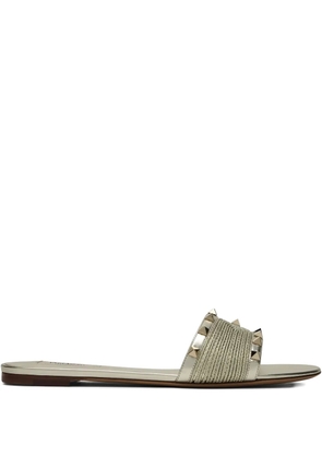 Valentino Garavani stud flat sandals - Yellow