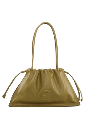 Coccinelle medium embossed-logo drawstring tote bag - Brown