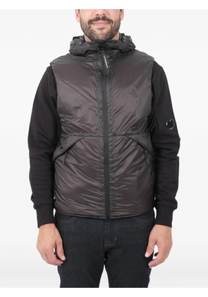 C.P. Company zip fastening hooded waistcoats - Black