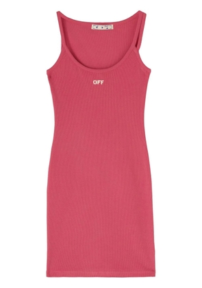 Off-White Off fitted tank dress - Pink