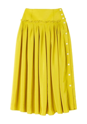 Lanvin ruffled button midi skirt - Yellow