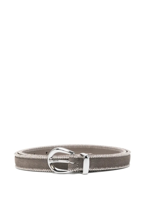 Peserico stud-embellished suede belt - Grey