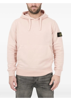 Stone Island logo-patch hoodie - Pink