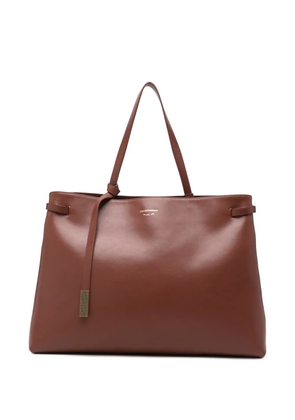 Emporio Armani strap-detail shoulder bag - Brown