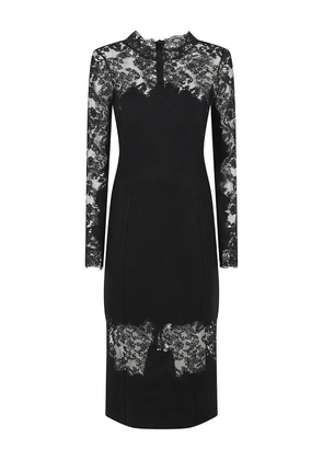 Ermanno Scervino lace wool dress - Black