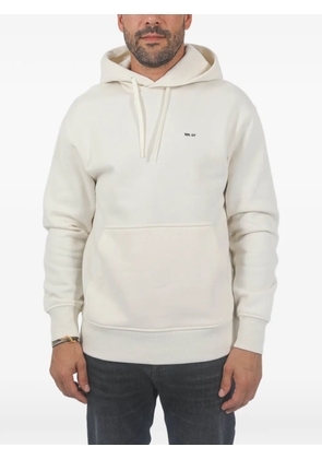 NN07 logo-print hoodie - Neutrals