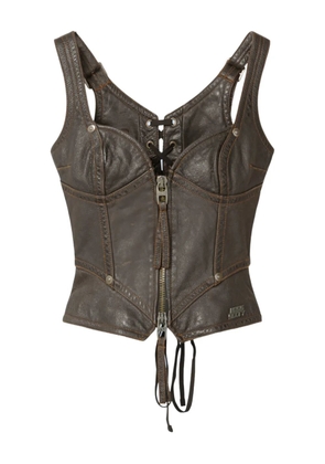 Miss Sixty leather top - Brown