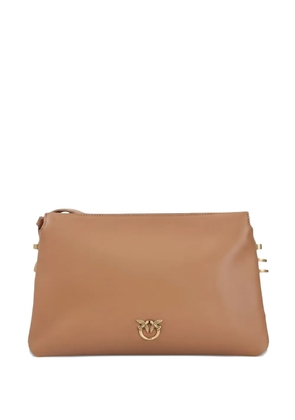 PINKO mini One, Two, Three leather crossbody bag - Brown