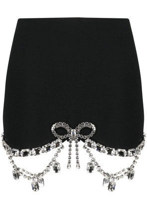 AREA crystal-embellished mini skirt - Black
