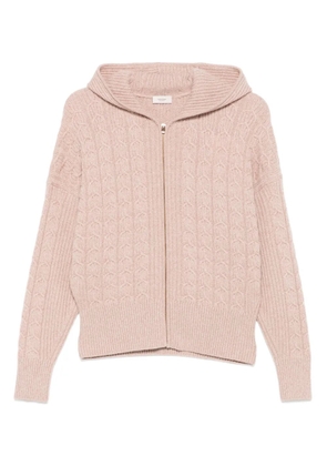 Agnona cashmere zip hoodie - Pink