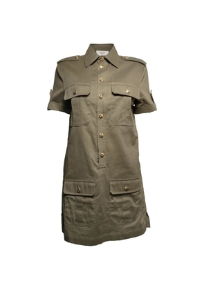 Celine Pre-Owned 2017-2020s Triomphe-button mini dress - Green